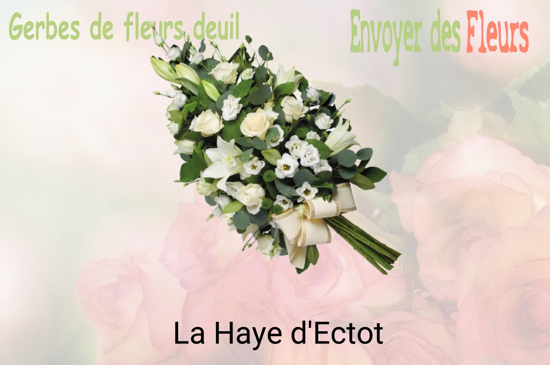 Gerbe de fleurs de deuil livrée à La Haye-d'Ectot